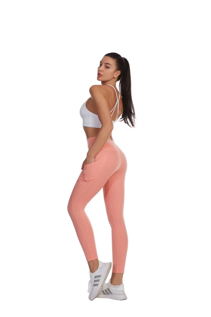 High Waist Legging Pockets Fitness Bottoms Running Sweatpants for Women Quick-Dry Sport Trousers Workout Yoga Pants