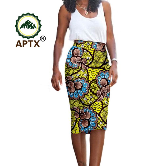 African Skirts for Women Summer Fashion High Waist Print Pencil Skirt Slim Fit Mid-calf Length Dashiki Casual Clothing AA722706