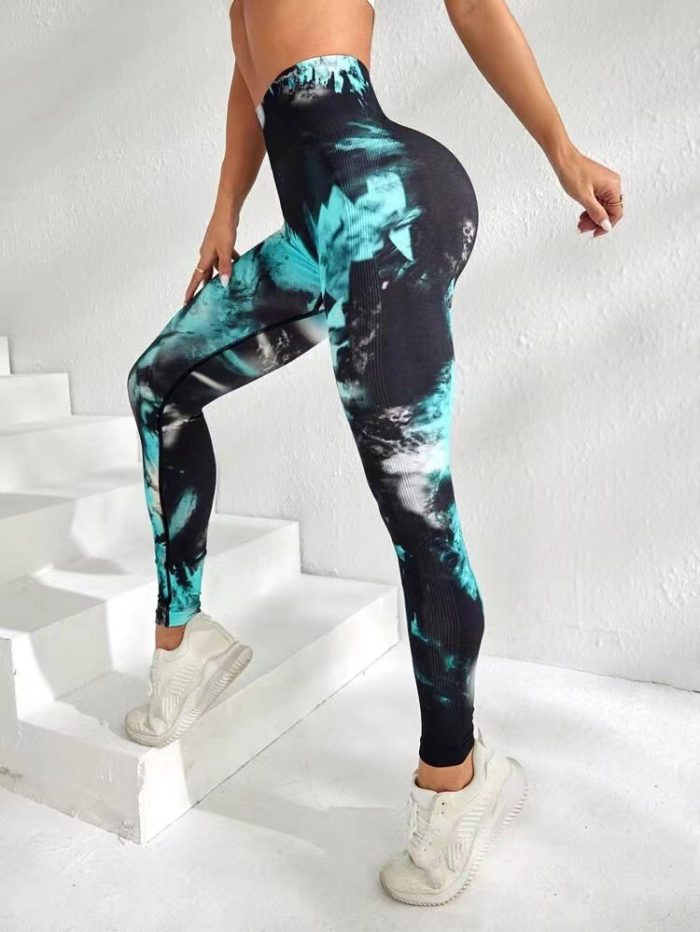 Tie Dye Seamless leggings Women for Pants Push Up Workout Yoga Pants High Waist Tights Ladies Fitness Clothing