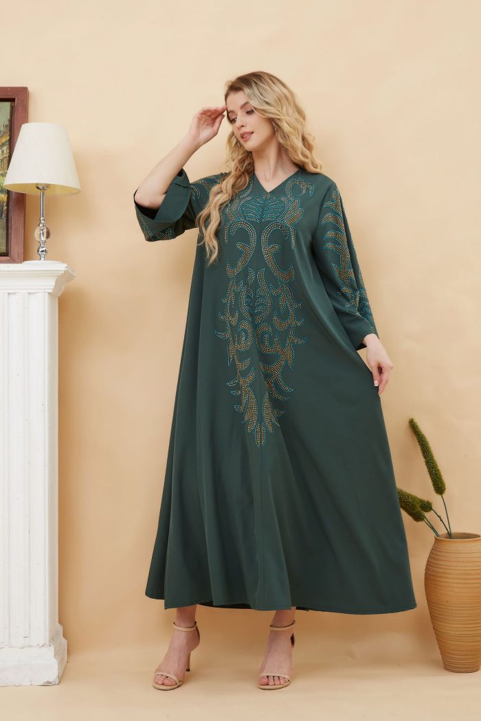 Moroccan Ramadan Party Dresses Women Dubai Abaya Turkish Dress Eid Muslim Caftan Arabia Islamic Femme Kaftan Jalabiya Abayas
