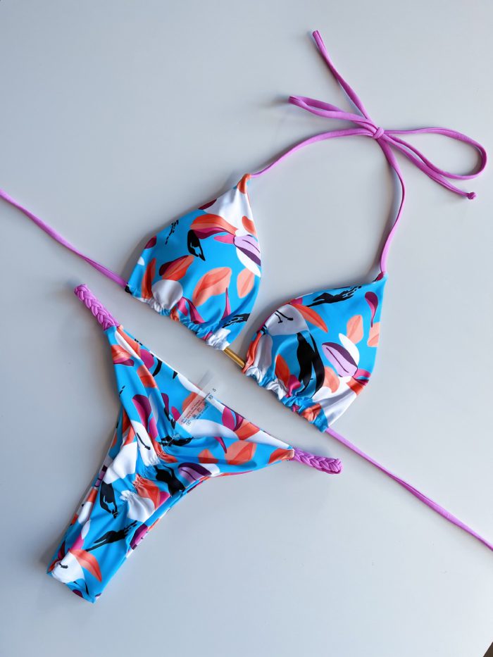 2023 Sexy Bikini Leopard Print Women's Swimsuit Beachwear Summer Bathing Suit Push Up Swimwear High Cut Thong Bikinis Sets