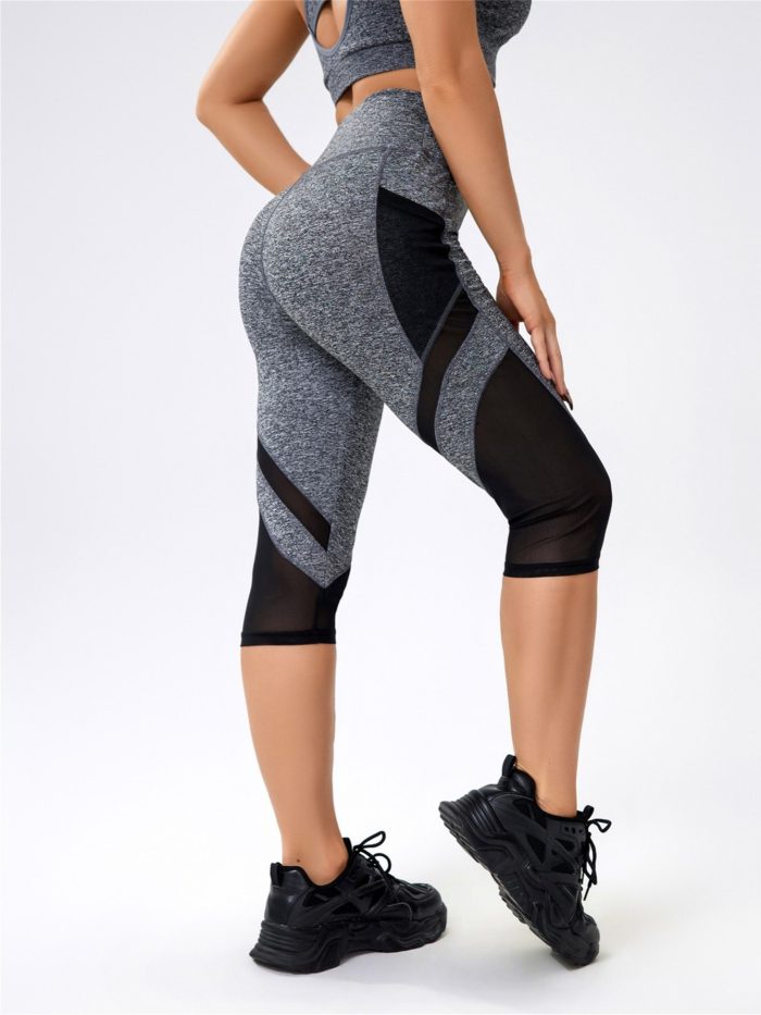 JSC Oversize Women Gym Shorts Black Workout Leggings Tights Fitness Outfits Yoga Pants 3/4 Sports Spandex Soft Jogging Wear