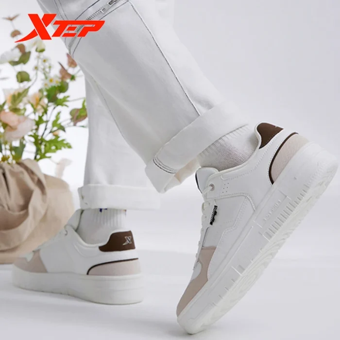 Xtep Mubai Skateboarding Shoes Men Lace Up Fashion Sneakers Comfortable Outdoor Wear-Resistant Sports Casual Shoes 878319310017