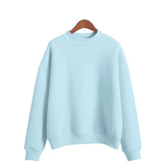 Woman Sweatshirts 2022 Sweet Korean O-neck Knitted Pullovers Thick Autumn Winter Candy Color Loose Hoodies Solid Womens Clothing
