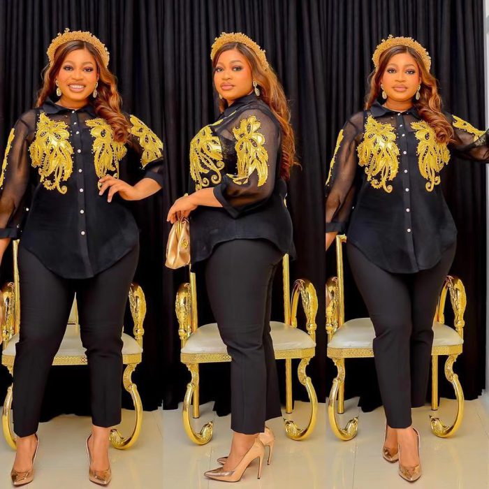 3 Piece Set Sequins African Women's Clothing Autumn Winter 2022 African Clothing Muslim High Quality Fashionable African Women